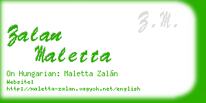 zalan maletta business card